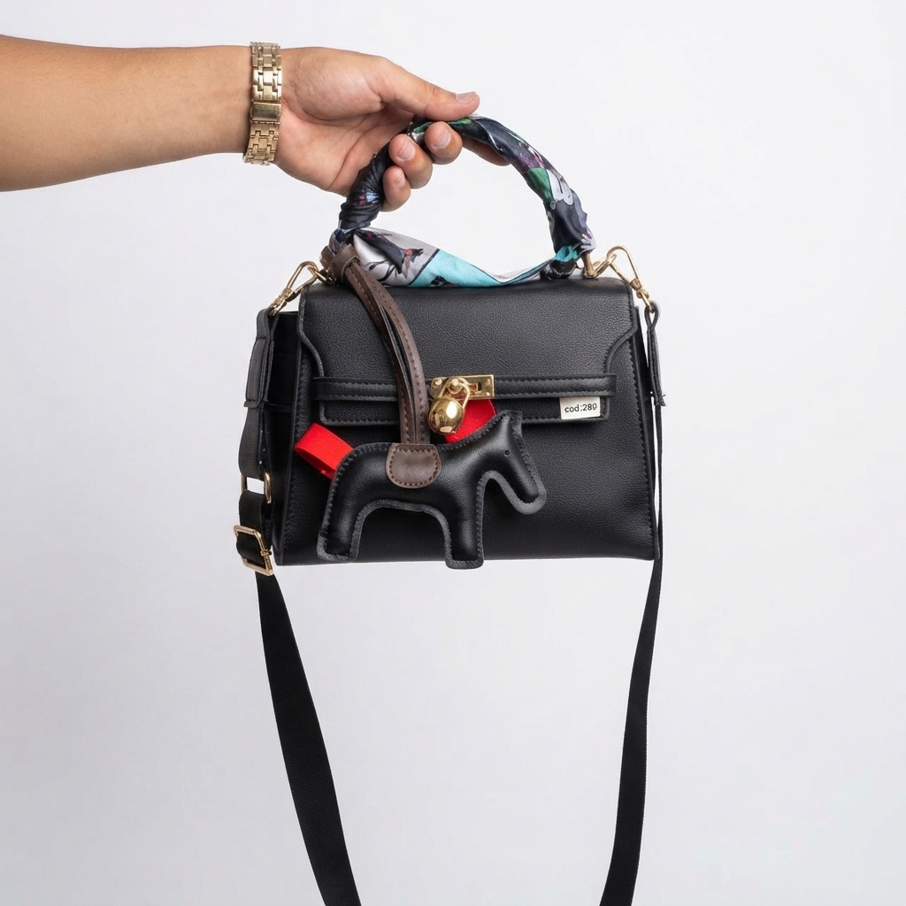 کیف کوچک چارم دار زنانه و دخترانه هرمس خارجی